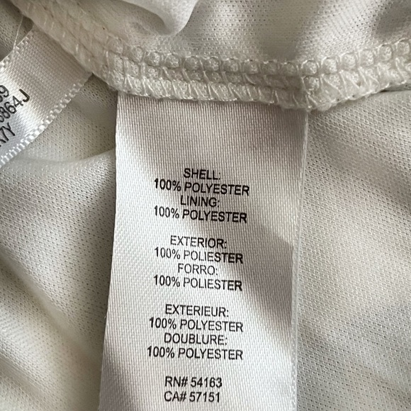 Calvin Klein White/Blue Women’s 3/4 Bell Sleeve V Neck Blouse Sz‎ M - Picture 6 of 9